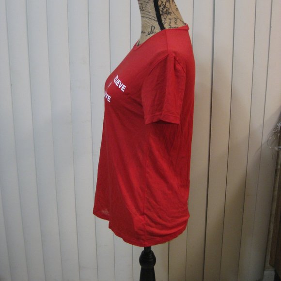 NWT Express red Believe In Love graphic t shirt top XS extra small - Picture 3 of 6